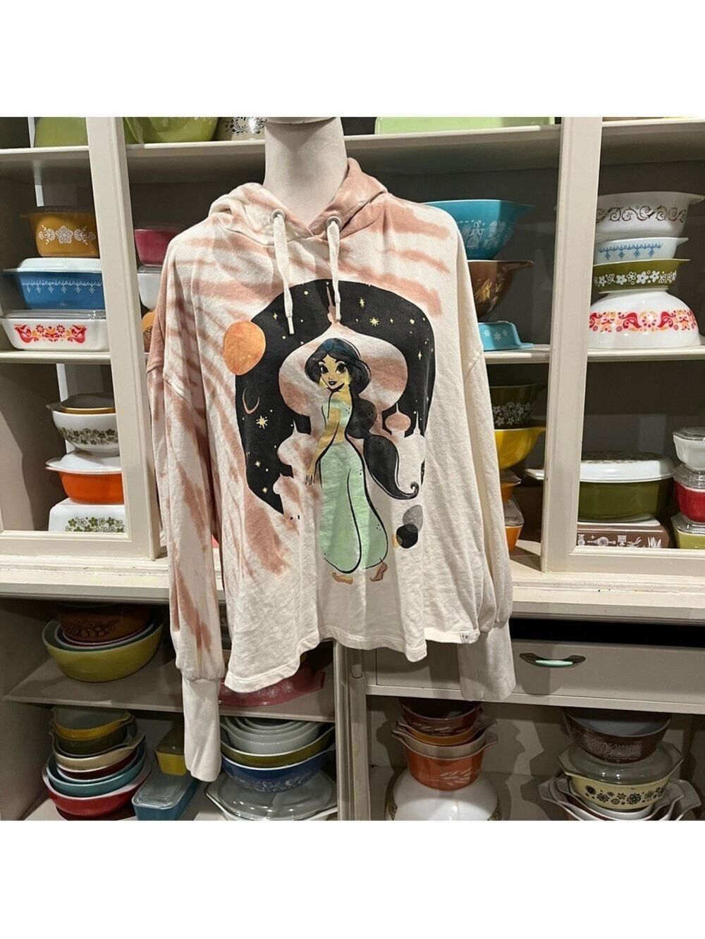 Disney Aladdin’s Princess Jasmine Tie-Dye Pullover Hoodie - Size 1X